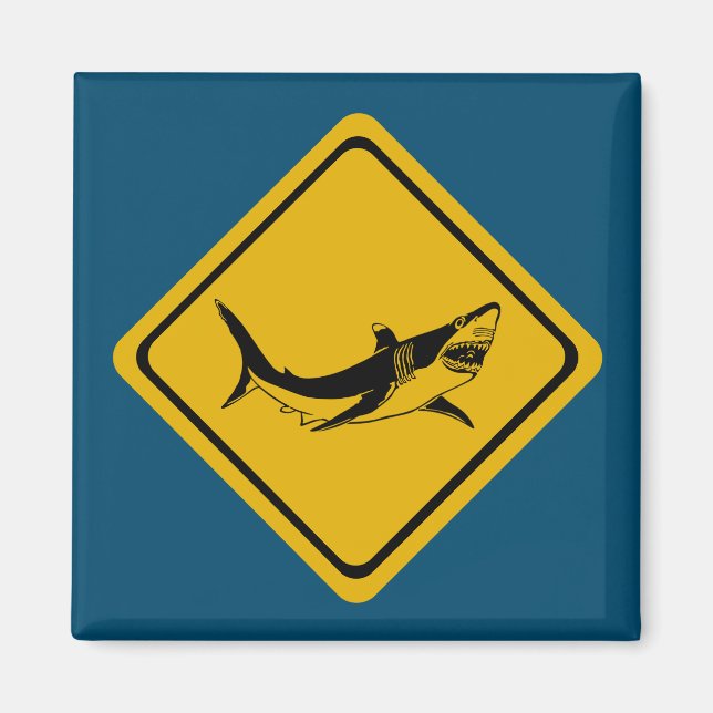 Aimant panneau de la route des requins (Devant)