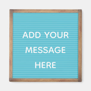 Aimant Panneau de lettres turquoise dans le message perso