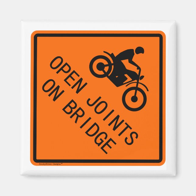 Aimant Panneau de moto classique - Joints ouverts sur pon (Devant)