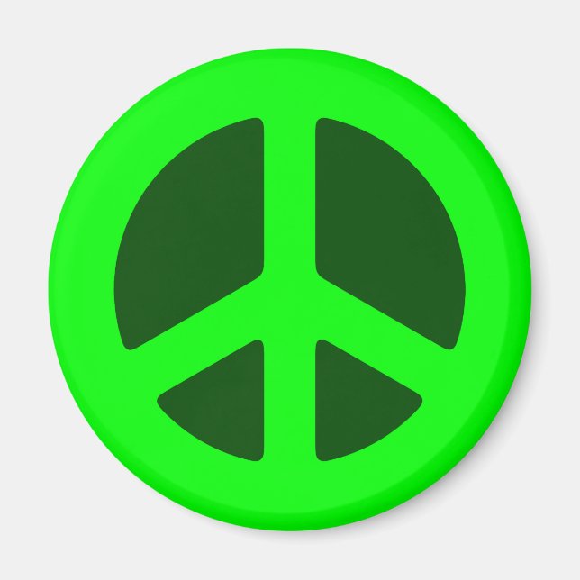 Aimant Panneau de paix vert (Devant)