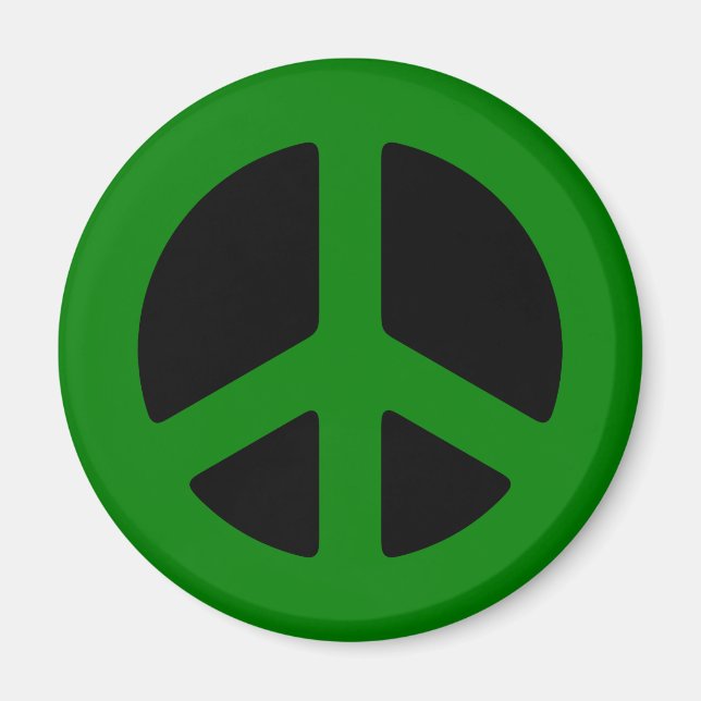 Aimant Panneau de paix vert (Devant)
