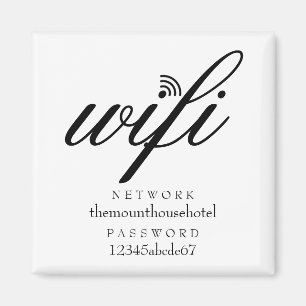 Aimant Panneau de réseau Wifi et mot de passe