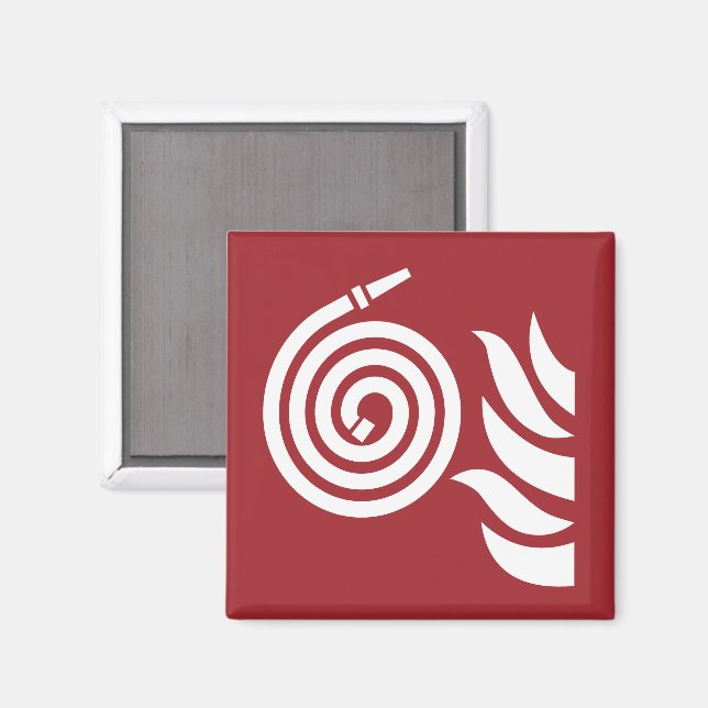 Aimant Panneau de sécurité du tuyau d'incendie (Recto/Verso)