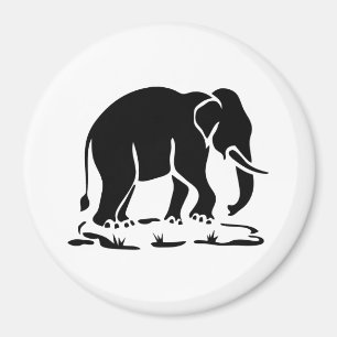 Aimant Panneau de trekking des éléphants asiatiques devan