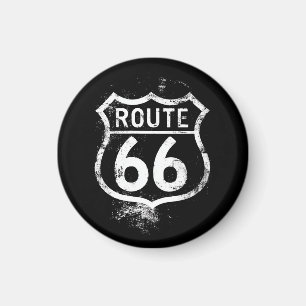 Aimant Panneau en détresse Route 66 Vintage Americana Voy