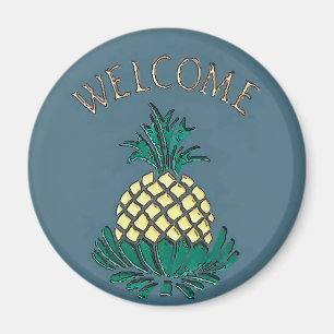 Aimant Panneau hexadécimal Bienvenue ananas
