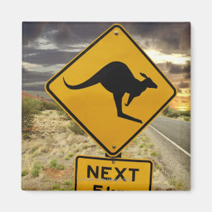 Aimant Panneau Kangaroo, Australie