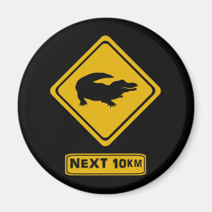 Aimant panneau routier de crocodile