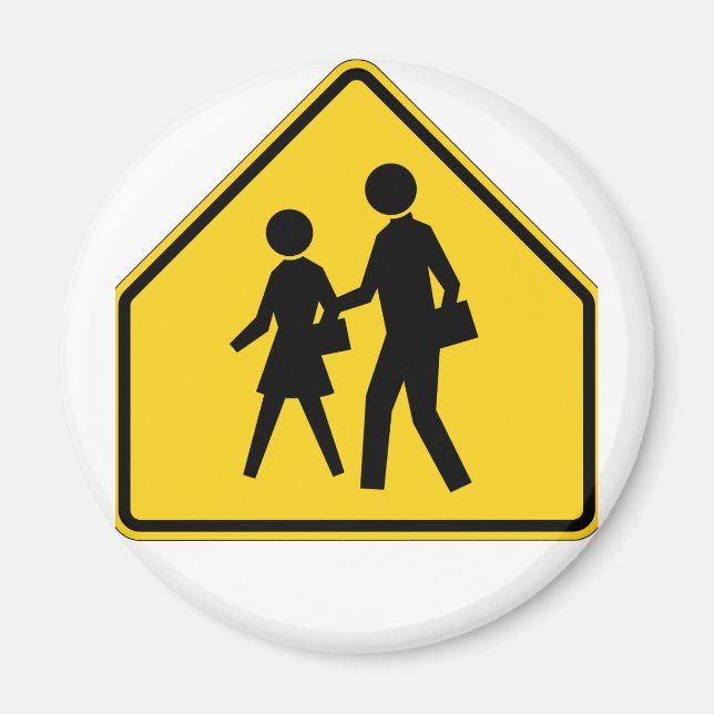 Aimant Panneau routier de la zone scolaire (Devant)