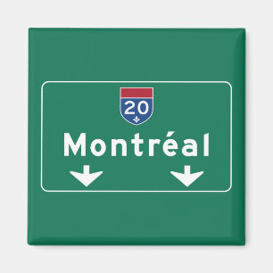 Aimant Panneau routier de Montréal, Canada