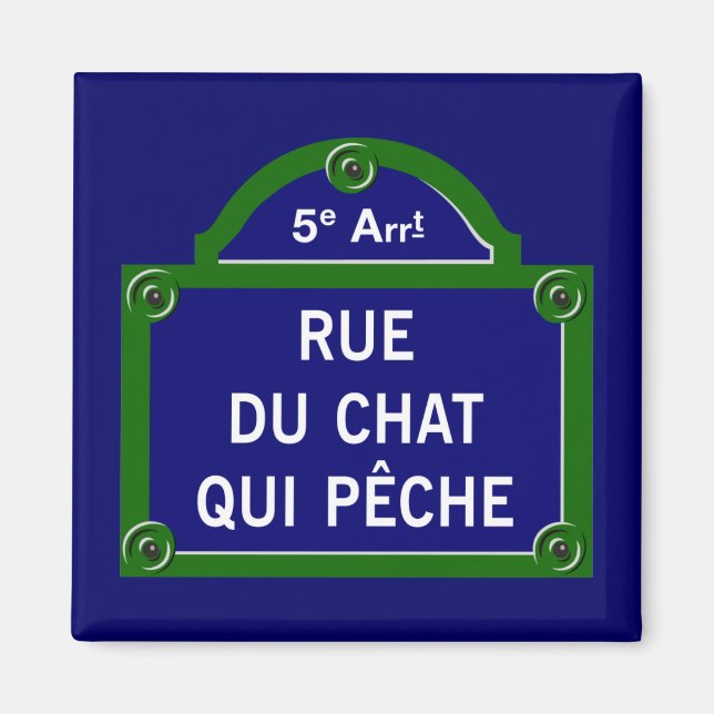 Aimant Panneau rue du Conversation qui Peche, Paris (Devant)