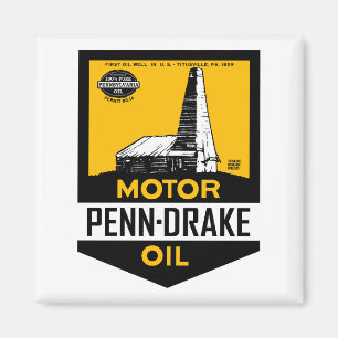 Aimant Panneau vintage Penn Drake Motor Oil
