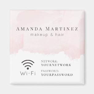 Aimant Panneau Wi-Fi couleur rose vif