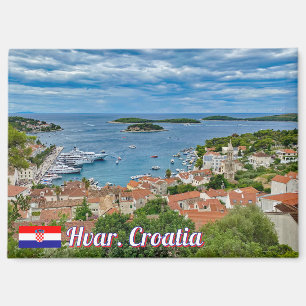 Aimant Panorama de Hvar en Croatie voyage