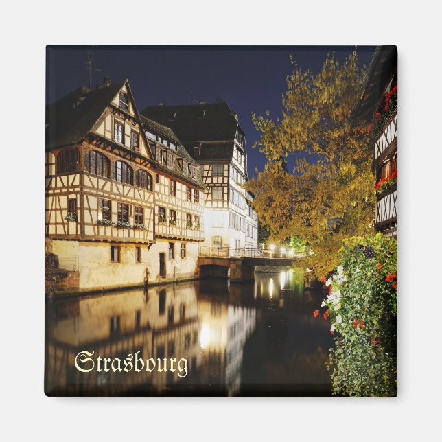 Aimant Panorama de la région de Petit France à Strasbourg (Devant)