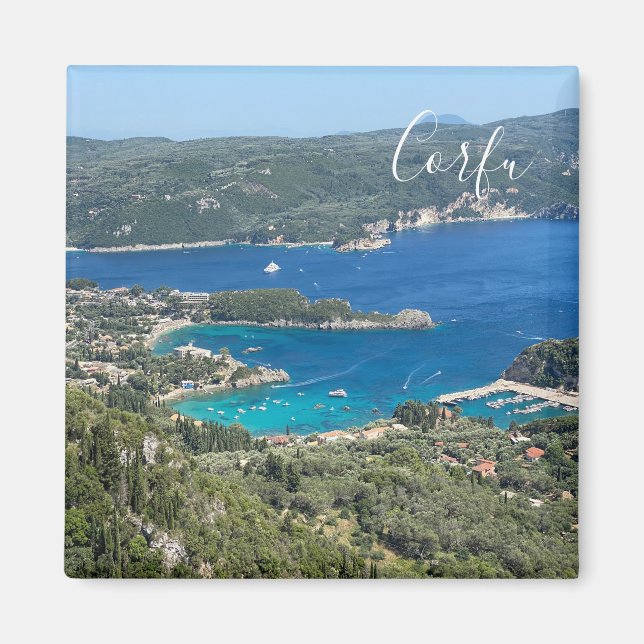 Aimant Panorama sur l'île de Corfou (Devant)
