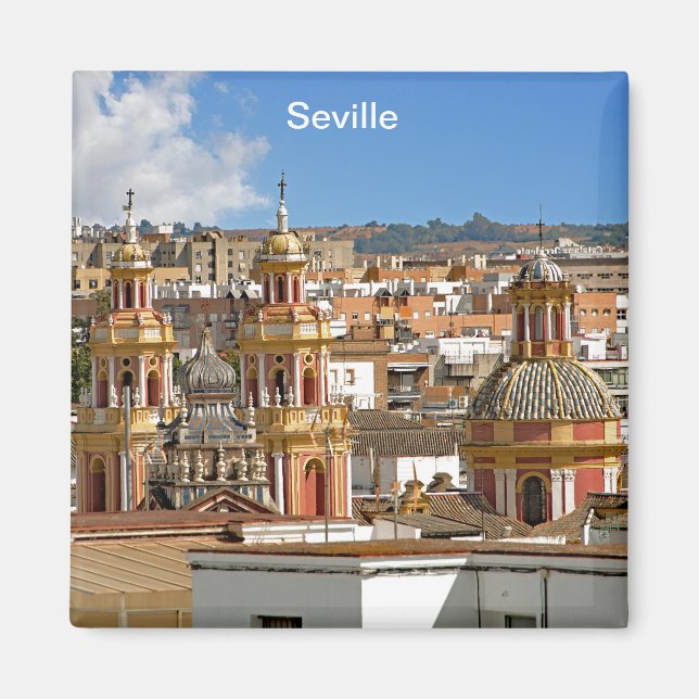 Aimant Panorama sur Séville. (Devant)