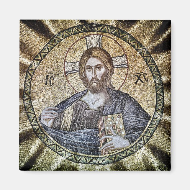 Aimant Pantocrateur Jésus Christ Seigneur de toute icône (Devant)