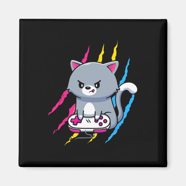 Aimant Panual Gaymer Geek Pride Lgbt Video Game Lover Gif (Devant)