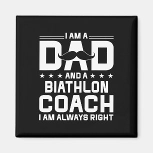 Aimant Papa Biathlon Entraîneur Toujours Droite Biathlon 