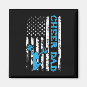 Aimant Papa cheer USA Drapeau Américain Cheerleader Papa 