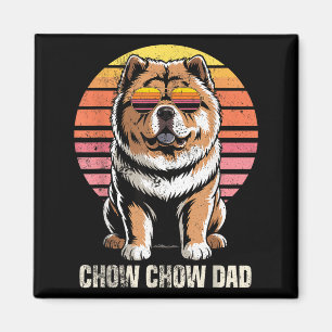 Aimant Papa Chow Chow Rétro Cool Drôle Propriétaire De Ch