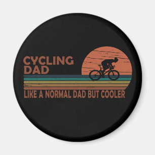Aimant papa cycliste comme un papa normal mais plus cool