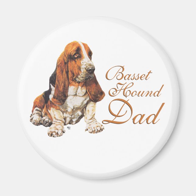 Aimant Papa de Basset Hound (Devant)