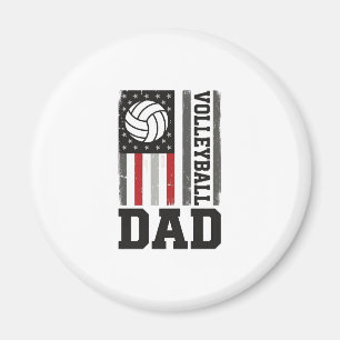 Aimant Papa de volley Drapeau américain Gravure vintage D