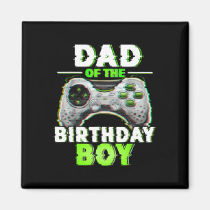 Aimant Papa Du Joueur Vidéo Enfant Anniversaire Qui Corre