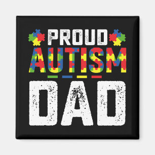 Aimant Papa fier de l'autisme Sensibilisation Famille aut