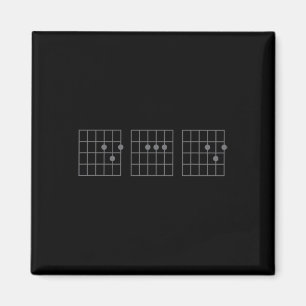 Aimant Papa Jamais Fête des pères Chemise Guitare Chord R