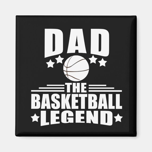 Aimant Papa la légende du basket-ball drôle cadeaux de fê (Devant)