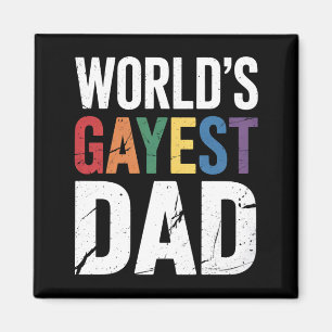 Aimant Papa le plus gay du monde LGBTQ Fierté gay allié a