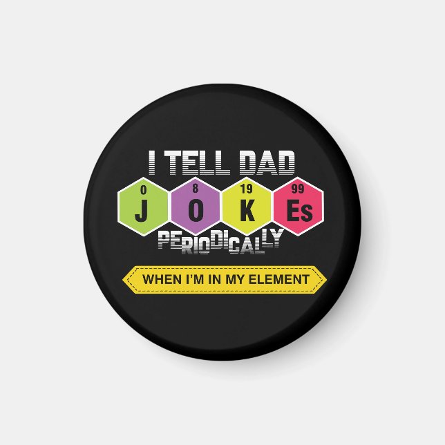 Aimant Papa plaisante | Tableau périodique | Science | En (Devant)