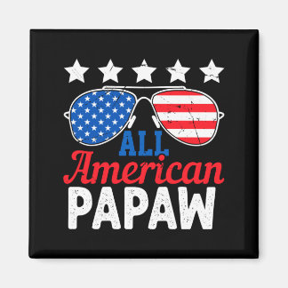 Aimant Papaw Américain Rétro 4 Juillet Patriotique