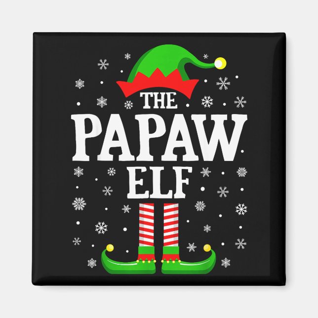 Aimant Papaw Elf Funny Christmas Family Matching  (Devant)