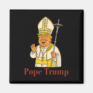 Aimant Pape Trump Drôle Trump Vatican Chrétien Rétro Chu