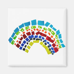 Aimant Papier arc en ciel