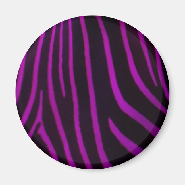 Aimant Papier imprimé Zèbre Violet (Devant)