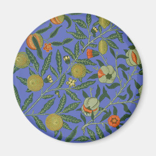 Aimant Papier peint coloré Grenade Bleue de William Morri