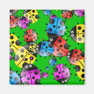 Aimant Papier peint de coccinelle