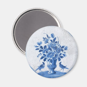 Aimant Papier Replica Chic de Style Country Français Bleu