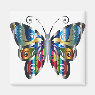 Aimant Papillon Abstrait 1