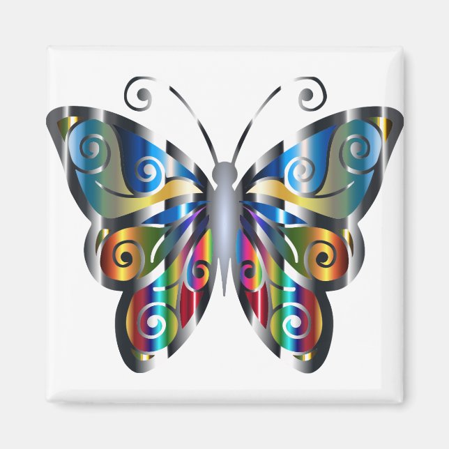 Aimant Papillon Abstrait 1 (Devant)