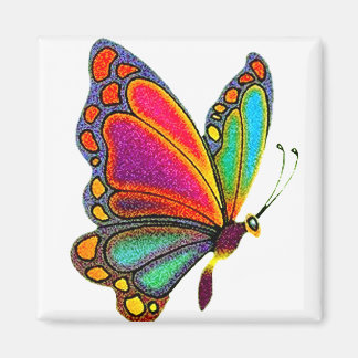 Aimant Papillon arc-en-ciel