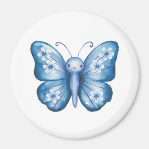Aimant Papillon bleu