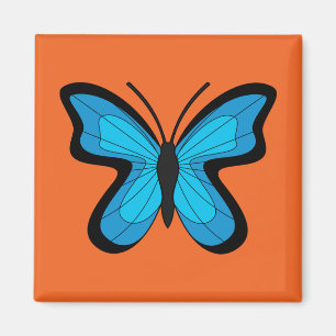 Aimant Papillon Bleu