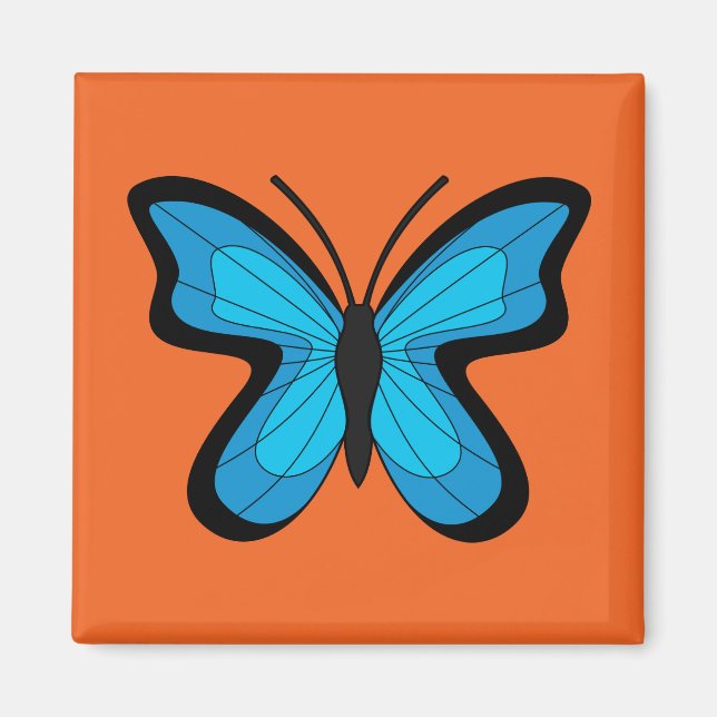 Aimant Papillon Bleu (Devant)
