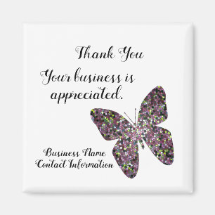 Aimant Papillon d'appréciation du client Merci d'entrepri